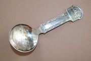 Silver spoon souvenir, fineness 830, length 11.5 cm; weight 27.3 g.