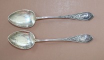 Sudraba karotes, 830 prove, garums 17.5 cm; kopējais svars ap 55 g.