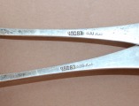 Sudraba karotes, 830 prove, garums 17.5 cm; kopējais svars ap 55 g.