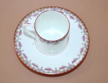 Tase ar apakštasi, porcelāns, Vācija, tases h 5.3 cm; d 5 cm