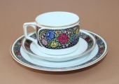 Tējas trījnieks, Bavarija, porcelāns tases augstums 5,5 cm; d 7,7 cm