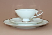 Trio with yachts, Germany, porcelain, cup height 5 cm; d 10.2 cm