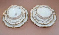 Trījnieks pāris, porcelāns, Vācija, tases h 5.5 cm; d 10.5 cm
