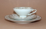 Trio Germany, porcelain, cup height 5 cm; d 10.4 cm