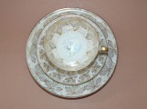 Trio Germany, porcelain, cup height 5 cm; d 10.4 cm