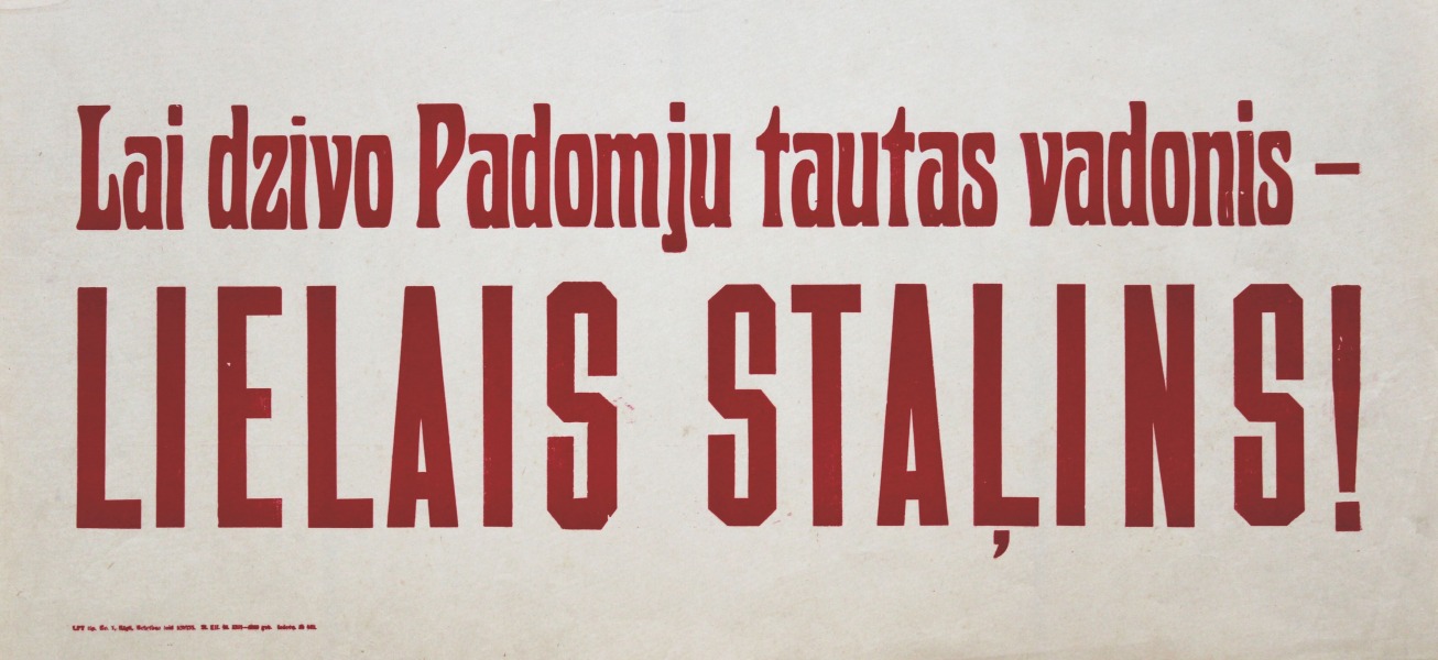 Velēšanu plakāts Staļins 29x61 cm