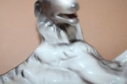 Krievu kurts, porcelāns, Polija, h 11.5x32.5x10 cm