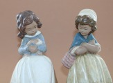 Lladro divas figūras, porcelāns h 21 cm