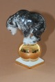 PFF Rīga - Lācis uz bumbas, porcelāns, B. Kārkliņas gleznojums, h 11 cm
