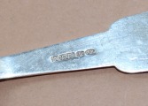 Серебряная ложка, 830 проба, длина 14 см; вес 35,38 г.