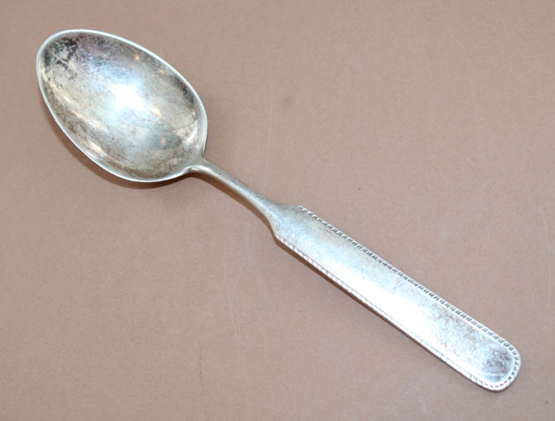 Sudraba karote, 830 prove, garums 15.5 cm; kopējais svars 35.43 g.