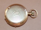 Золотые карманные часы Monard, общий вес 85 гр., 56 проба, № 18052, Ancre Ligne Droite Spiral Breguet, 16 рубинов с дефектом, без стекла.