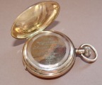 Золотые карманные часы Monard, общий вес 85 гр., 56 проба, № 18052, Ancre Ligne Droite Spiral Breguet, 16 рубинов с дефектом, без стекла.