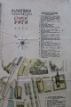 Рига 1954 г., памятники архитектуры, двусторонний, 49,5х63,5 см