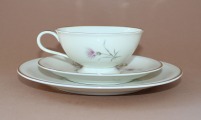Tējas komplekts ar taureņiem, ziloņkaula porcelāns, Vācija
