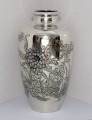 Vāze, sudrabs Jungin (tīrs sudrabs) svars 556g., Meiji periods 1868.-1912.gadi, h 24.5 cm