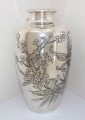 Vāze, sudrabs Jungin (tīrs sudrabs) svars 556g., Meiji periods 1868.-1912.gadi, h 24.5 cm