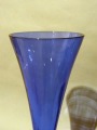 Zila stikla vāze, h 27,5 cm