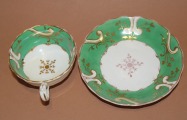 Kuzņecovs? - tase ar apakštasi, porcelāns