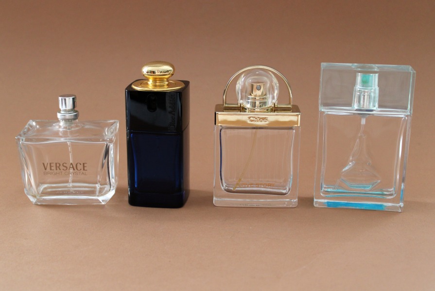 Perfume bottles 4 pcs. Salvador Dali France, Versace, Italy, Christian Dior France, Chloe