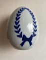 lielā porcelāna ola ar zilu ornamentu, 11.cm