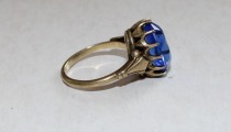 Ring with blue stone