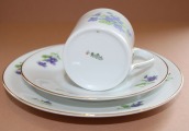 Coffee/tea set for one person. Cup and three saucers. Rosenthal