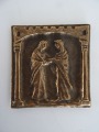 Художественное литьё, бронза "Встреча" 6x5,5 cм