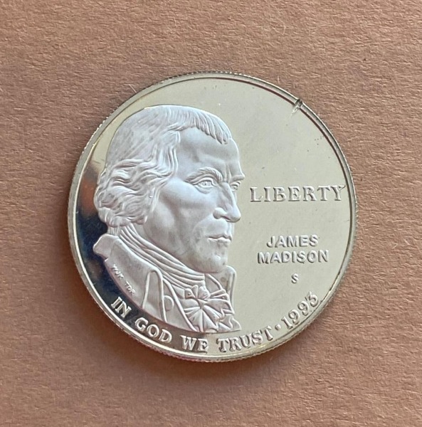 1 dollar, silver, 90 fineness, 1993