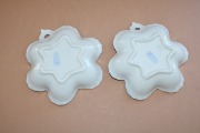 2 saucers for jam, porcelain, hexagonal, RPR