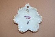 2 saucers for jam, porcelain, hexagonal, RPR