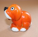 Dog, porcelain, no print, salt shaker, 4.5x4 cm