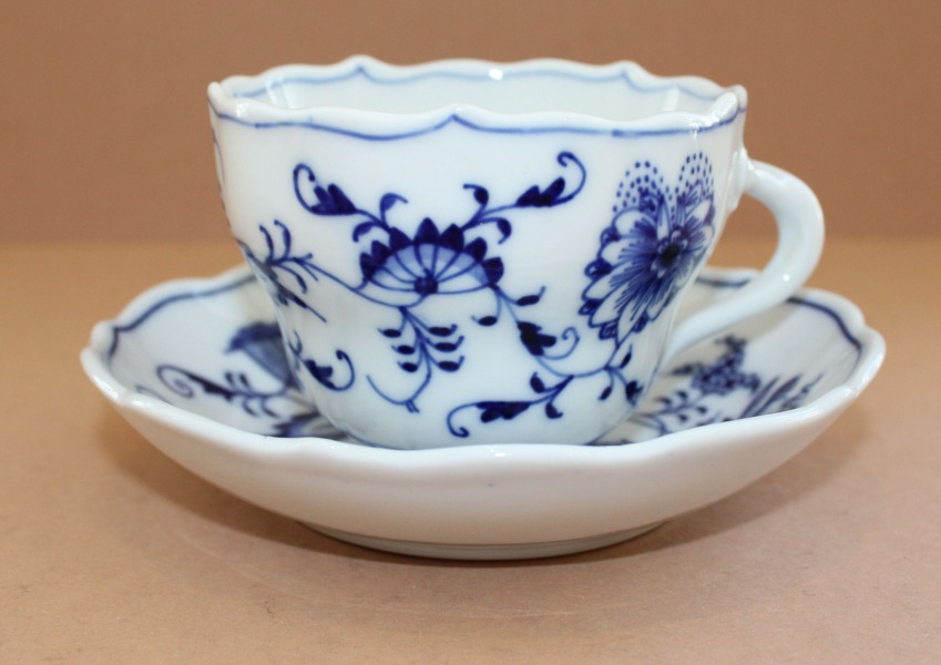 Krūze/apakštīte, porcelāns, Meisene, Vācija