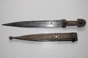 Antique Caucasian dagger, decorated with filigree, length 48 cm.