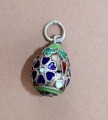 Silver egg with enamel, fineness 84, 2 cm, 1.76 g,