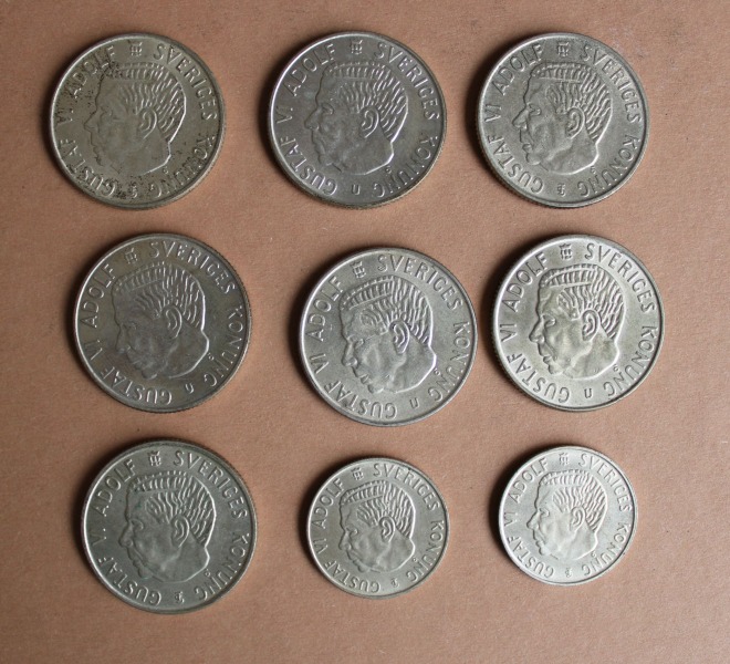 Monētu komplekts, 2 kronas(7.gb)/1 krona(2gb), sudrabs, 400. prove
