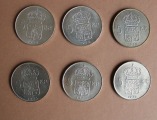Monētu komplekts, 5 kronas/(6.gb), sudrabs, 400. prove