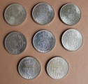 Monētu komplekts(8.gb), 2 kronas, sudrabs, 400. prove