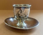 egg dish, silver, 830.proof, 39.gr, 5x8 cm