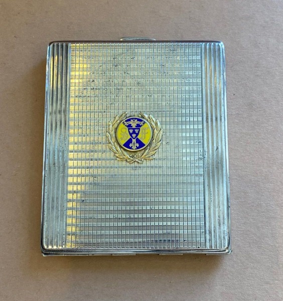 Cigar case, silver, 135 gr, 7,5x9 cm