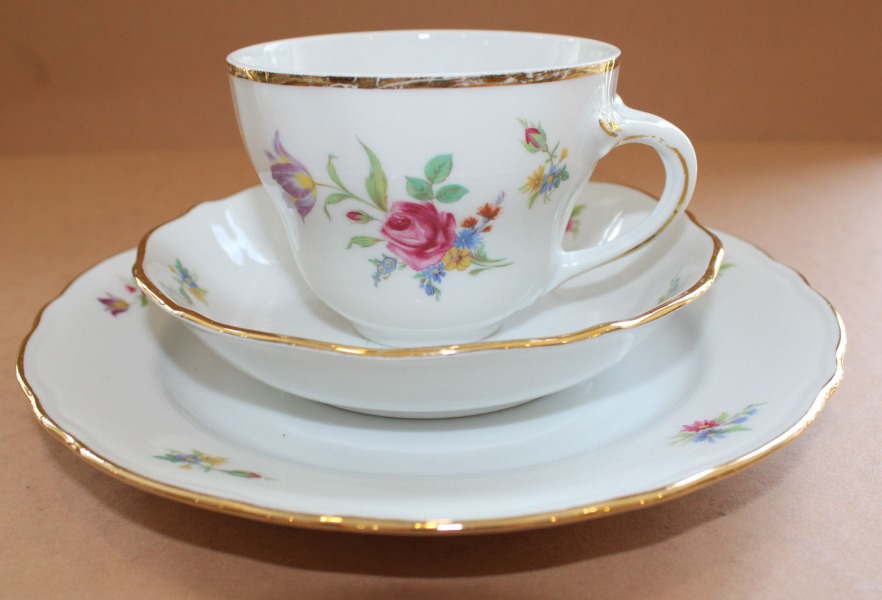 Cup/2 saucers, porcelain, Bavaria