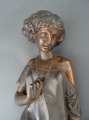 Divas figūras, metālu sakausējums, h 42,5 cm