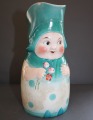 Milk jug Annele, porcelain, Kuznetsovs, has a notch, h 22.5 cm
