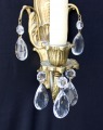 Bronze wall sconces with crystals, 2 pcs., 20x10 cm