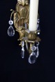 Bronze wall sconces with crystals, 2 pcs., 20x10 cm