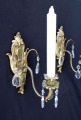 Bronze wall sconces with crystals, 2 pcs., 20x10 cm
