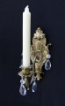 Bronze wall sconces with crystals, 2 pcs., 20x10 cm