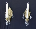 Bronze wall sconces with crystals, 2 pcs., 20x10 cm