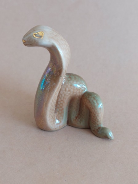 RPFF - Cobra. The author of the model is Antonina Paškeviča (1951), 1980s, porcelain, h 7.4 cm