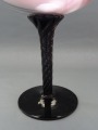 Glass vase on the leg h 25 cm